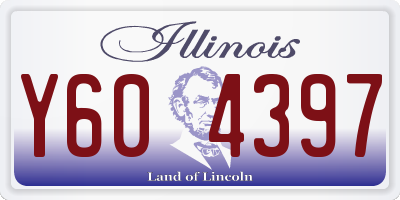 IL license plate Y604397
