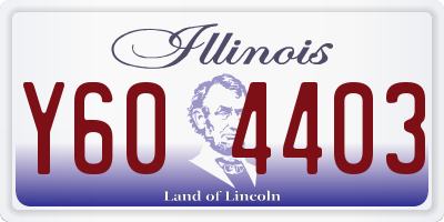 IL license plate Y604403