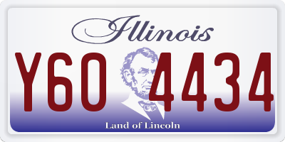 IL license plate Y604434