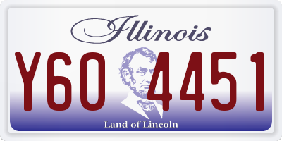 IL license plate Y604451