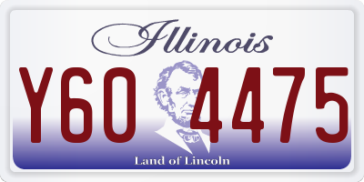 IL license plate Y604475