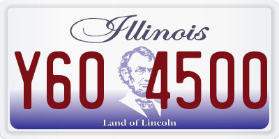 IL license plate Y604500