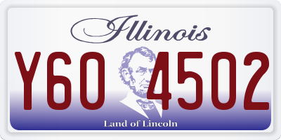 IL license plate Y604502
