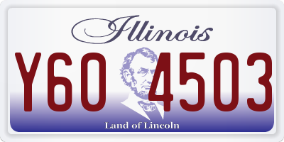 IL license plate Y604503