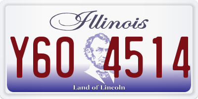 IL license plate Y604514