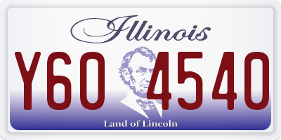 IL license plate Y604540