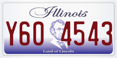 IL license plate Y604543