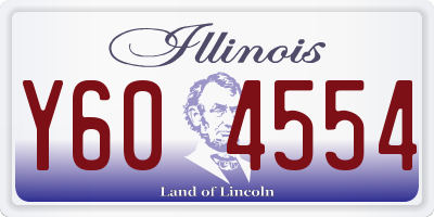 IL license plate Y604554