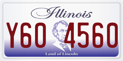 IL license plate Y604560