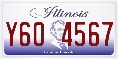 IL license plate Y604567