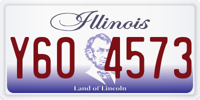 IL license plate Y604573