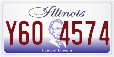 IL license plate Y604574