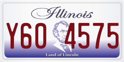 IL license plate Y604575