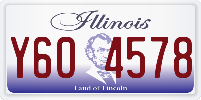 IL license plate Y604578