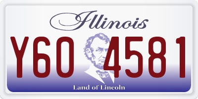 IL license plate Y604581