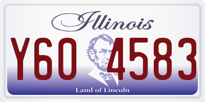 IL license plate Y604583