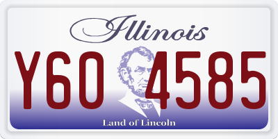IL license plate Y604585