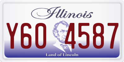 IL license plate Y604587