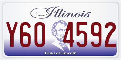 IL license plate Y604592