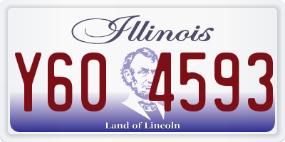 IL license plate Y604593
