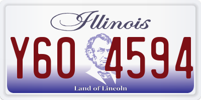 IL license plate Y604594