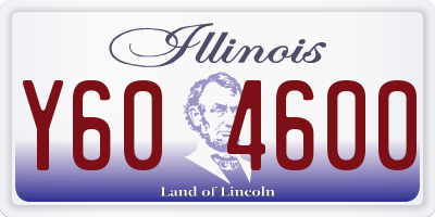 IL license plate Y604600