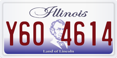 IL license plate Y604614