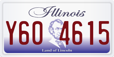 IL license plate Y604615