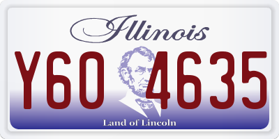 IL license plate Y604635