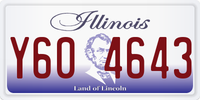 IL license plate Y604643