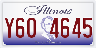 IL license plate Y604645