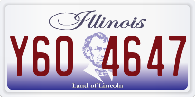 IL license plate Y604647