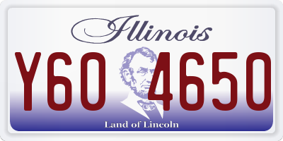 IL license plate Y604650