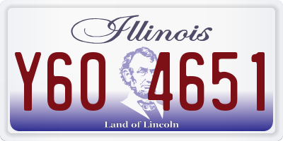 IL license plate Y604651