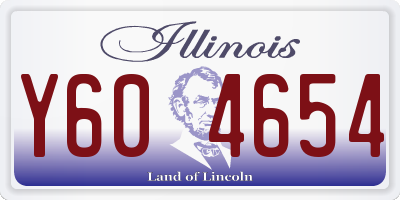 IL license plate Y604654
