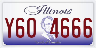 IL license plate Y604666
