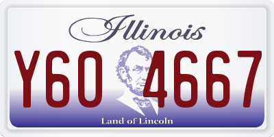 IL license plate Y604667