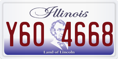 IL license plate Y604668
