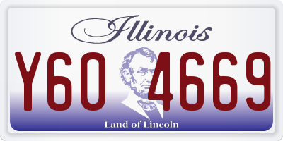 IL license plate Y604669