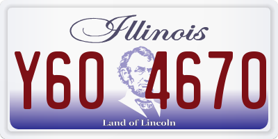 IL license plate Y604670