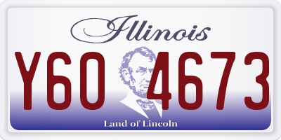 IL license plate Y604673