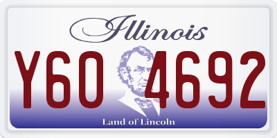 IL license plate Y604692