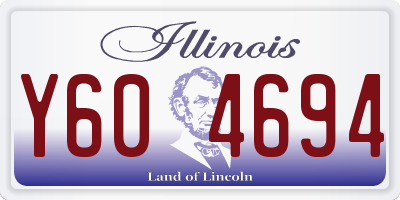 IL license plate Y604694