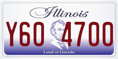 IL license plate Y604700
