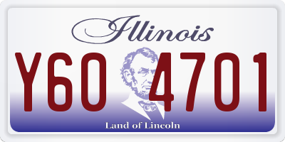 IL license plate Y604701