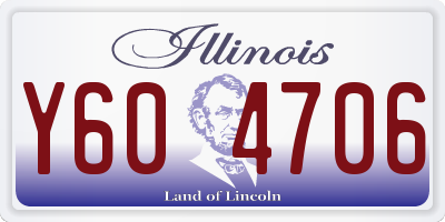 IL license plate Y604706