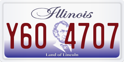 IL license plate Y604707