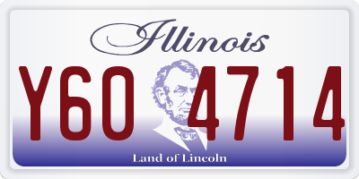 IL license plate Y604714