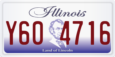 IL license plate Y604716