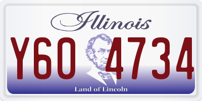 IL license plate Y604734